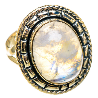 Rainbow Moonstone Rings handcrafted by Ana Silver Co - RING106338 - Photo 2