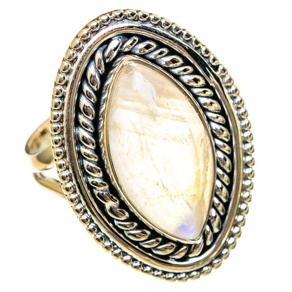 Rainbow Moonstone Rings handcrafted by Ana Silver Co - RING106339 - Photo 2