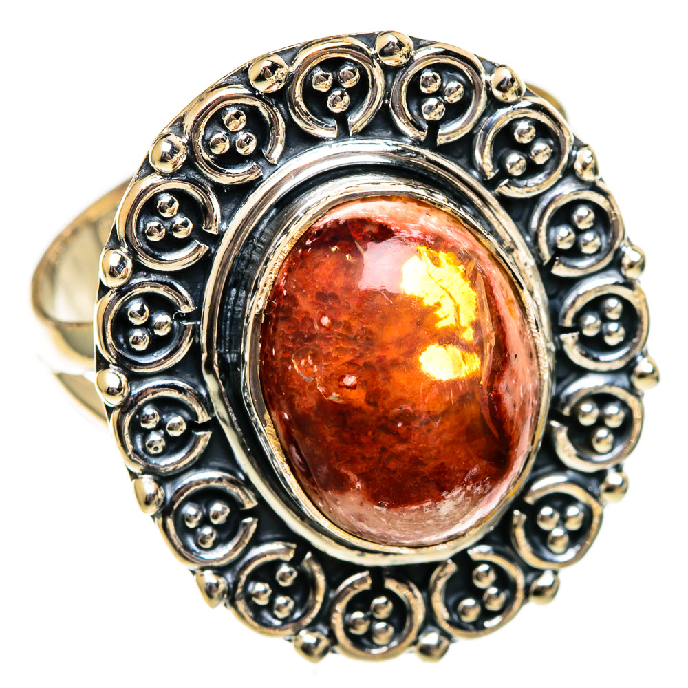 Mexican Fire Opal Rings handcrafted by Ana Silver Co - RING106342 - Photo 2