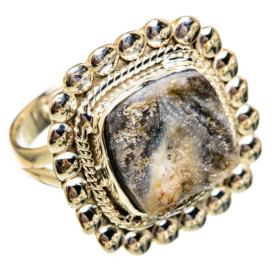 Desert Druzy Rings handcrafted by Ana Silver Co - RING106345 - Photo 2