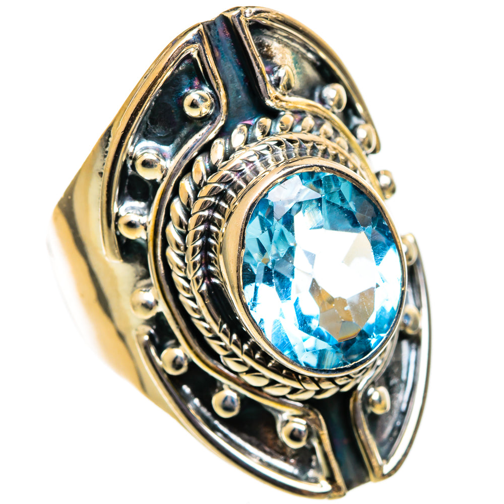 Blue Topaz Rings handcrafted by Ana Silver Co - RING106346 - Photo 2