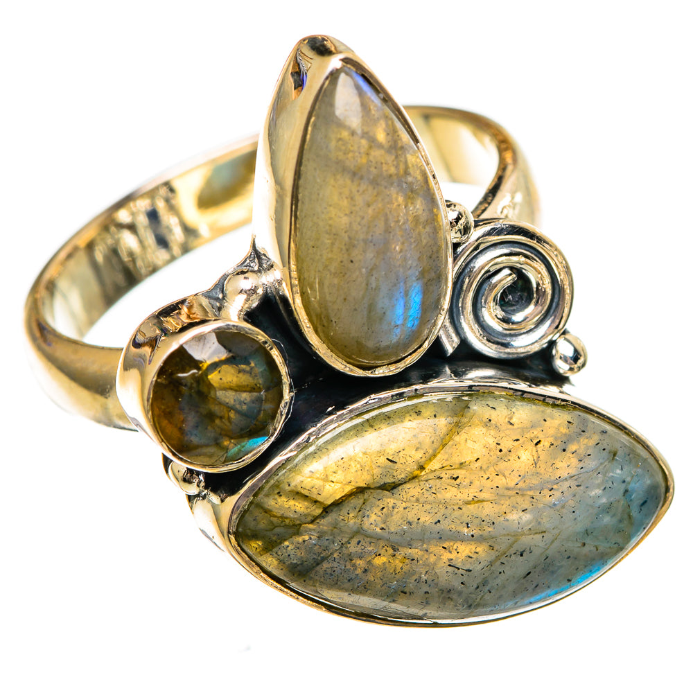 Labradorite Rings handcrafted by Ana Silver Co - RING106348 - Photo 2