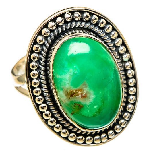 Chrysoprase Rings handcrafted by Ana Silver Co - RING106352 - Photo 2