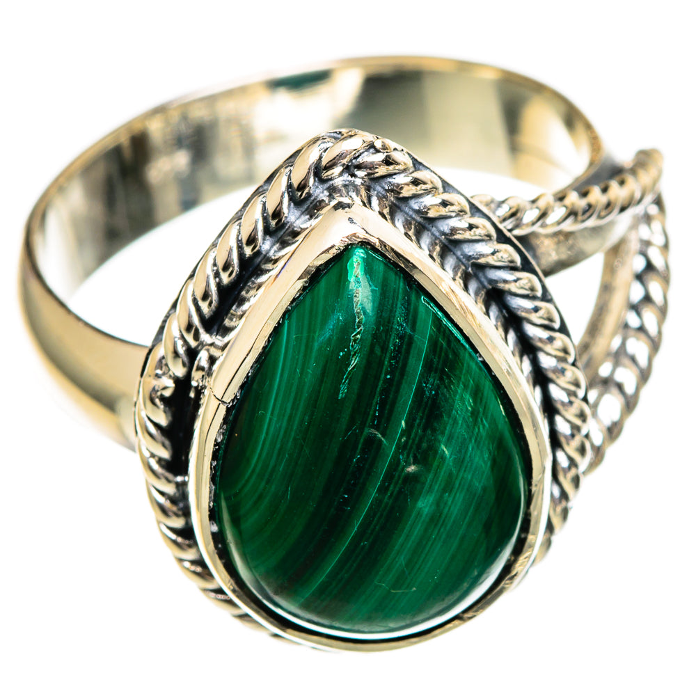 Malachite Rings handcrafted by Ana Silver Co - RING106357 - Photo 2