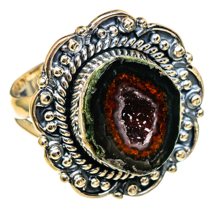 Coconut Geode Druzy Rings handcrafted by Ana Silver Co - RING106359 - Photo 2