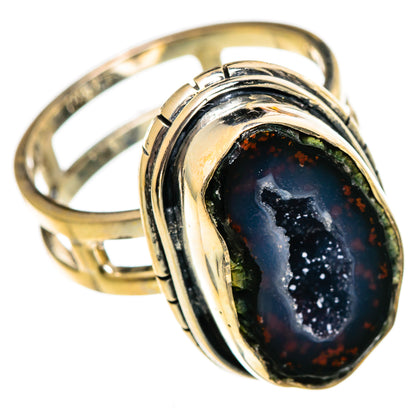 Coconut Geode Druzy Rings handcrafted by Ana Silver Co - RING106363 - Photo 2