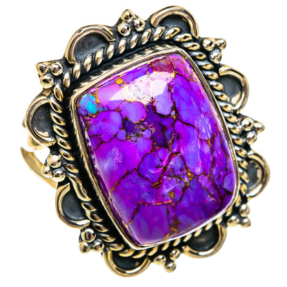 Purple Copper Composite Turquoise Rings handcrafted by Ana Silver Co - RING106364 - Photo 2