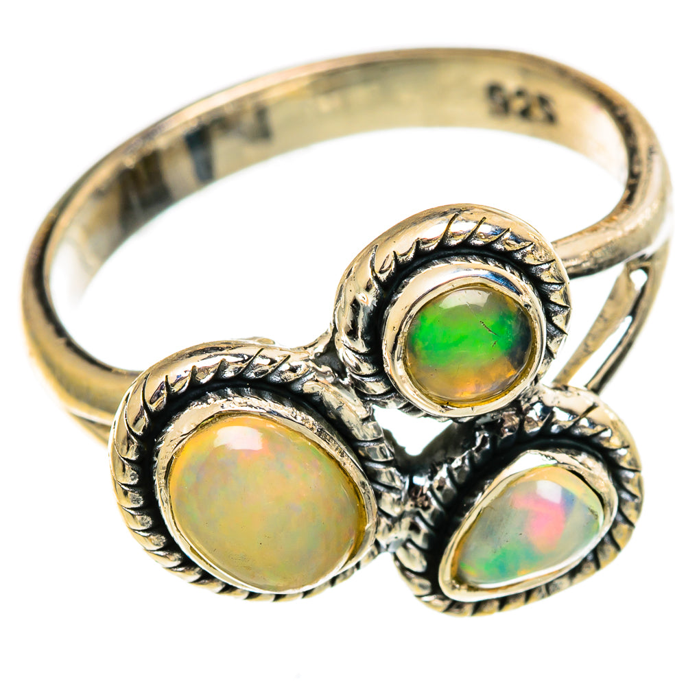 Ethiopian Opal Rings handcrafted by Ana Silver Co - RING106376 - Photo 2