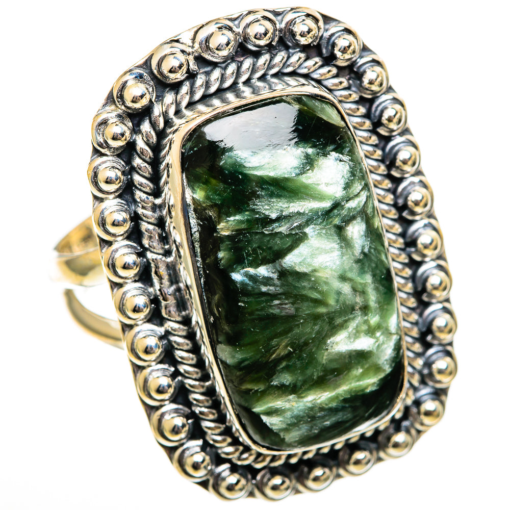Seraphinite Rings handcrafted by Ana Silver Co - RING106403 - Photo 2