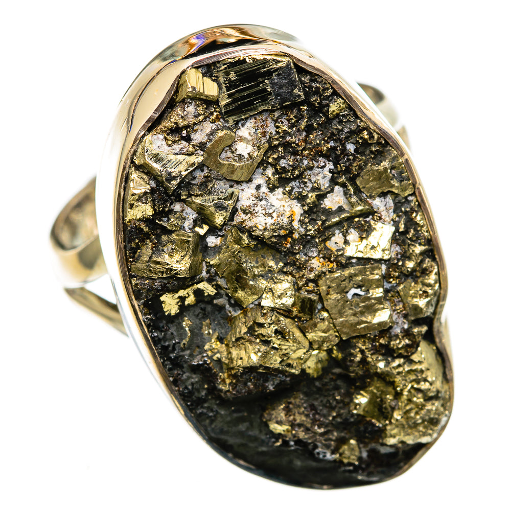 Pyrite Rings handcrafted by Ana Silver Co - RING106420 - Photo 2