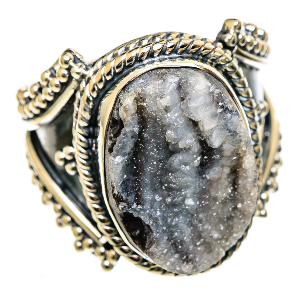 Desert Druzy Rings handcrafted by Ana Silver Co - RING106431 - Photo 2