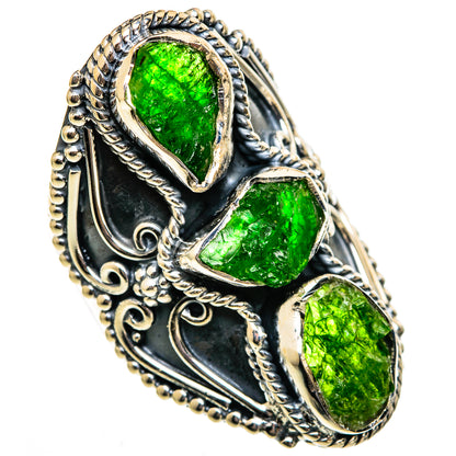 Chrome Diopside Rings handcrafted by Ana Silver Co - RING106447 - Photo 2