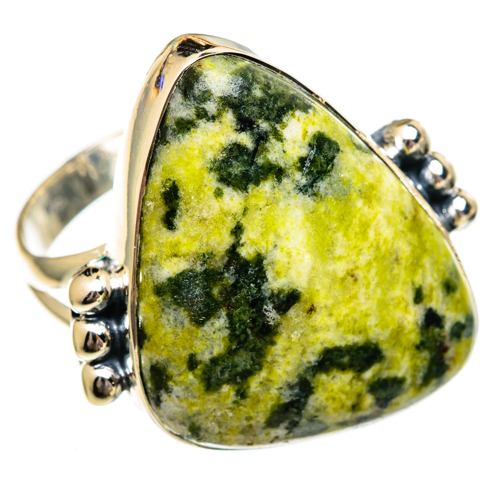 Serpentine Stone Rings handcrafted by Ana Silver Co - RING106449 - Photo 2