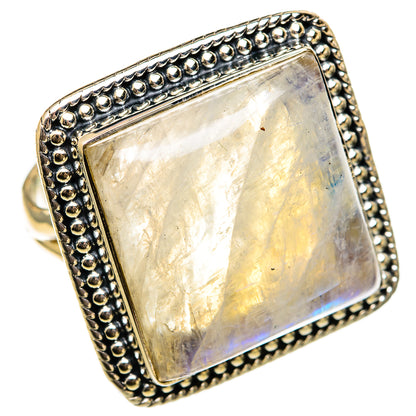 Rainbow Moonstone Rings handcrafted by Ana Silver Co - RING106470 - Photo 2