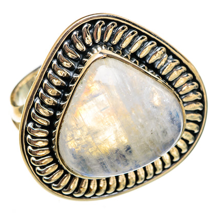 Rainbow Moonstone Rings handcrafted by Ana Silver Co - RING106471 - Photo 2