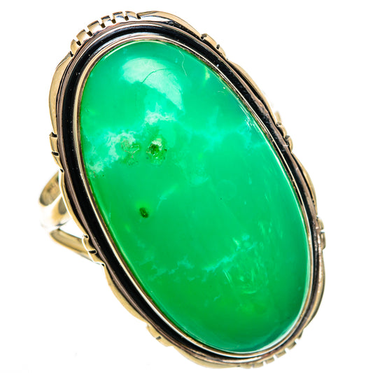 Chrysoprase Rings handcrafted by Ana Silver Co - RING106484 - Photo 2
