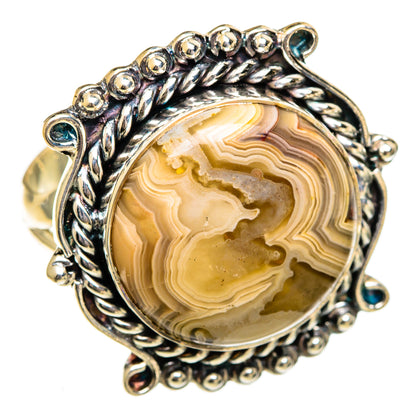 Laguna Lace Agate Rings handcrafted by Ana Silver Co - RING106488 - Photo 2