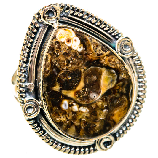 Turritella Agate Rings handcrafted by Ana Silver Co - RING106490 - Photo 2