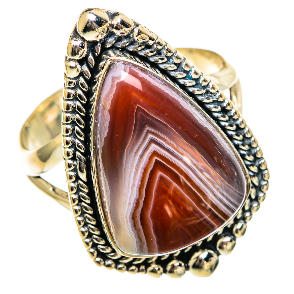 Botswana Agate Rings handcrafted by Ana Silver Co - RING106492 - Photo 2