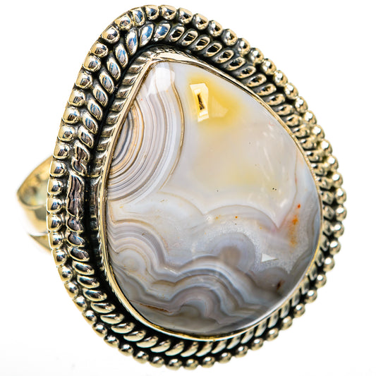 Laguna Lace Agate Rings handcrafted by Ana Silver Co - RING106500 - Photo 2