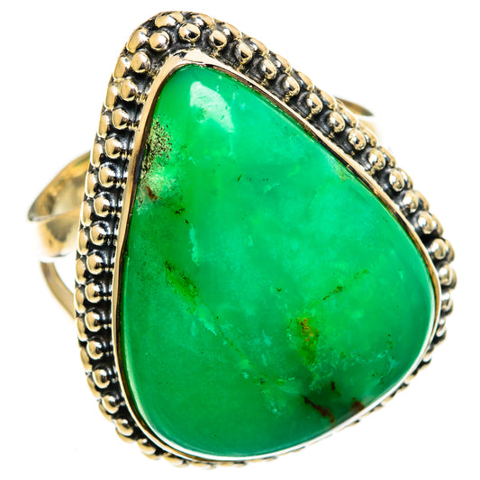Chrysoprase Rings handcrafted by Ana Silver Co - RING106517 - Photo 2