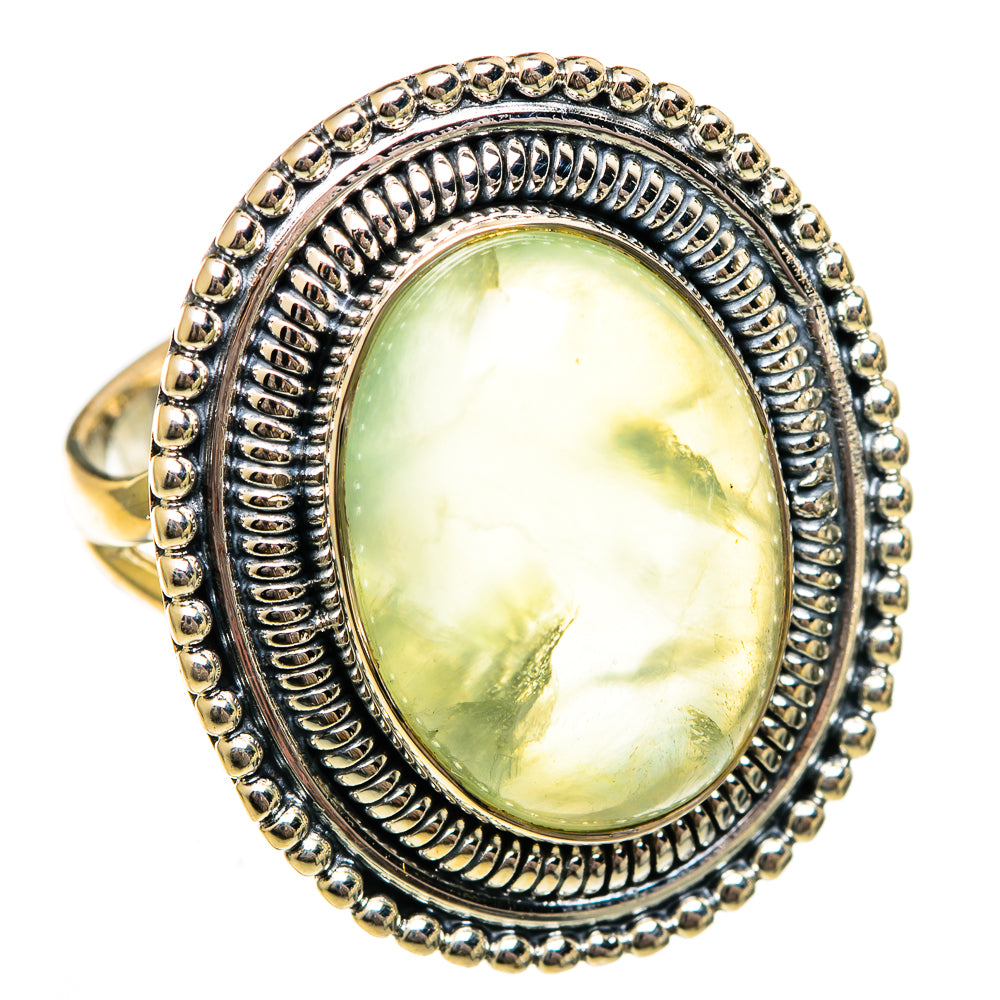 Prehnite Rings handcrafted by Ana Silver Co - RING106520 - Photo 2