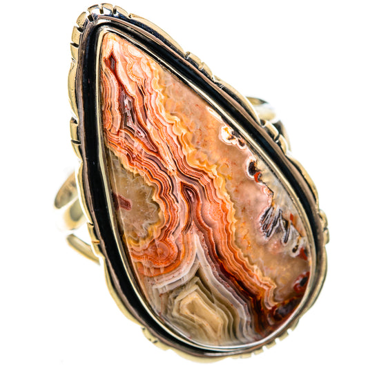 Crazy Lace Agate Rings handcrafted by Ana Silver Co - RING106524 - Photo 2