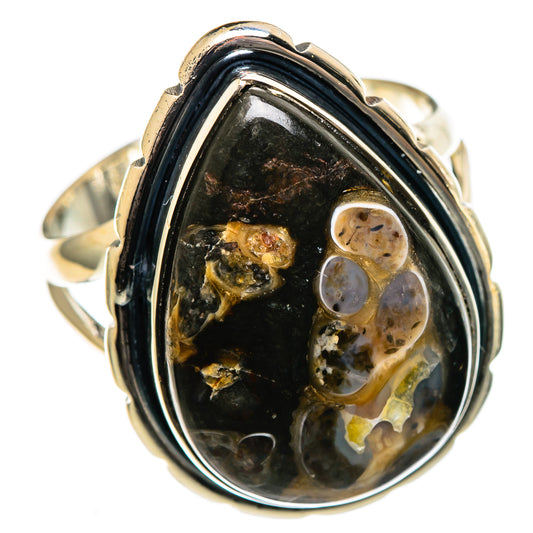 Turritella Agate Rings handcrafted by Ana Silver Co - RING106546 - Photo 2