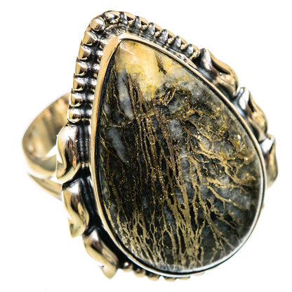 Pyrite Agate Rings handcrafted by Ana Silver Co - RING106558 - Photo 2