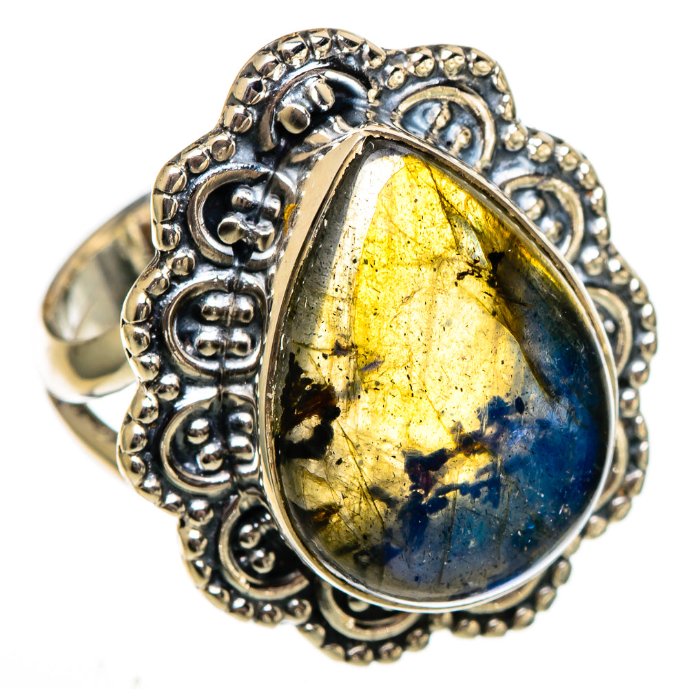 Labradorite Rings handcrafted by Ana Silver Co - RING106572 - Photo 2