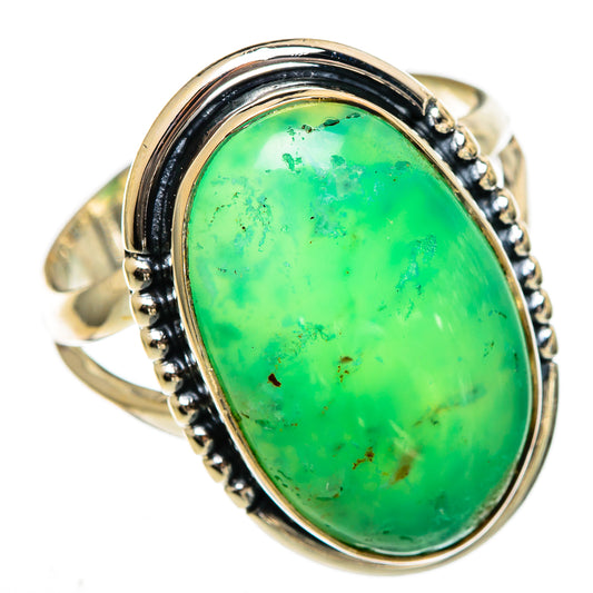 Chrysoprase Rings handcrafted by Ana Silver Co - RING106580 - Photo 2