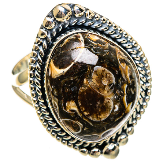 Turritella Agate Rings handcrafted by Ana Silver Co - RING106588 - Photo 2