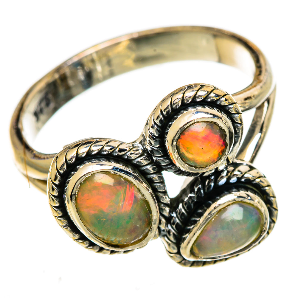 Ethiopian Opal Rings handcrafted by Ana Silver Co - RING106603 - Photo 2