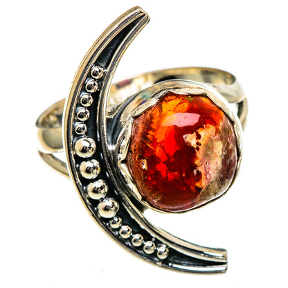 Mexican Fire Opal Rings handcrafted by Ana Silver Co - RING106604 - Photo 2