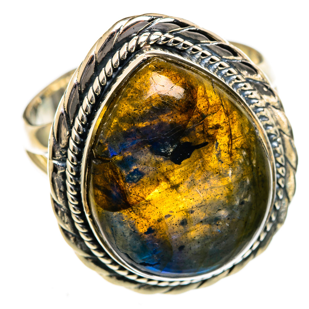 Labradorite Rings handcrafted by Ana Silver Co - RING106607 - Photo 2