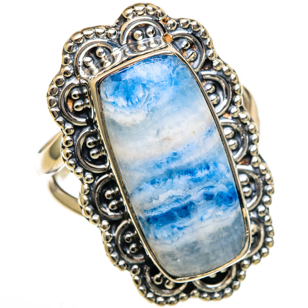 Blue Scheelite Rings handcrafted by Ana Silver Co - RING106609 - Photo 2