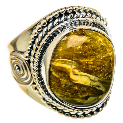 African Green Opal Rings handcrafted by Ana Silver Co - RING106617 - Photo 2