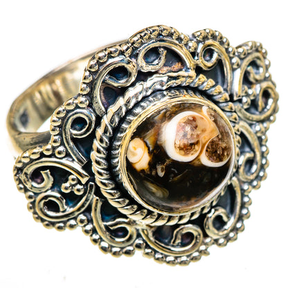 Turritella Agate Rings handcrafted by Ana Silver Co - RING106622 - Photo 2