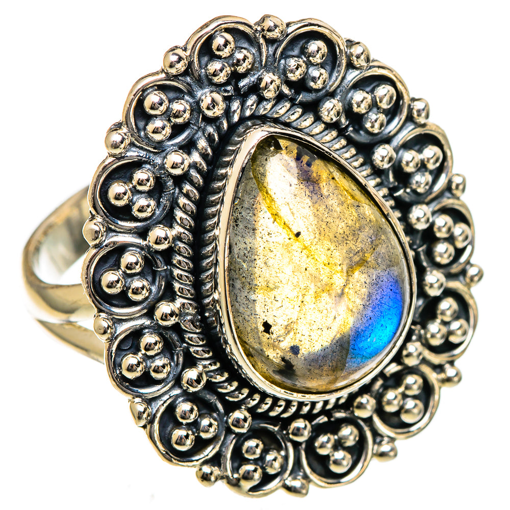 Labradorite Rings handcrafted by Ana Silver Co - RING106639 - Photo 2