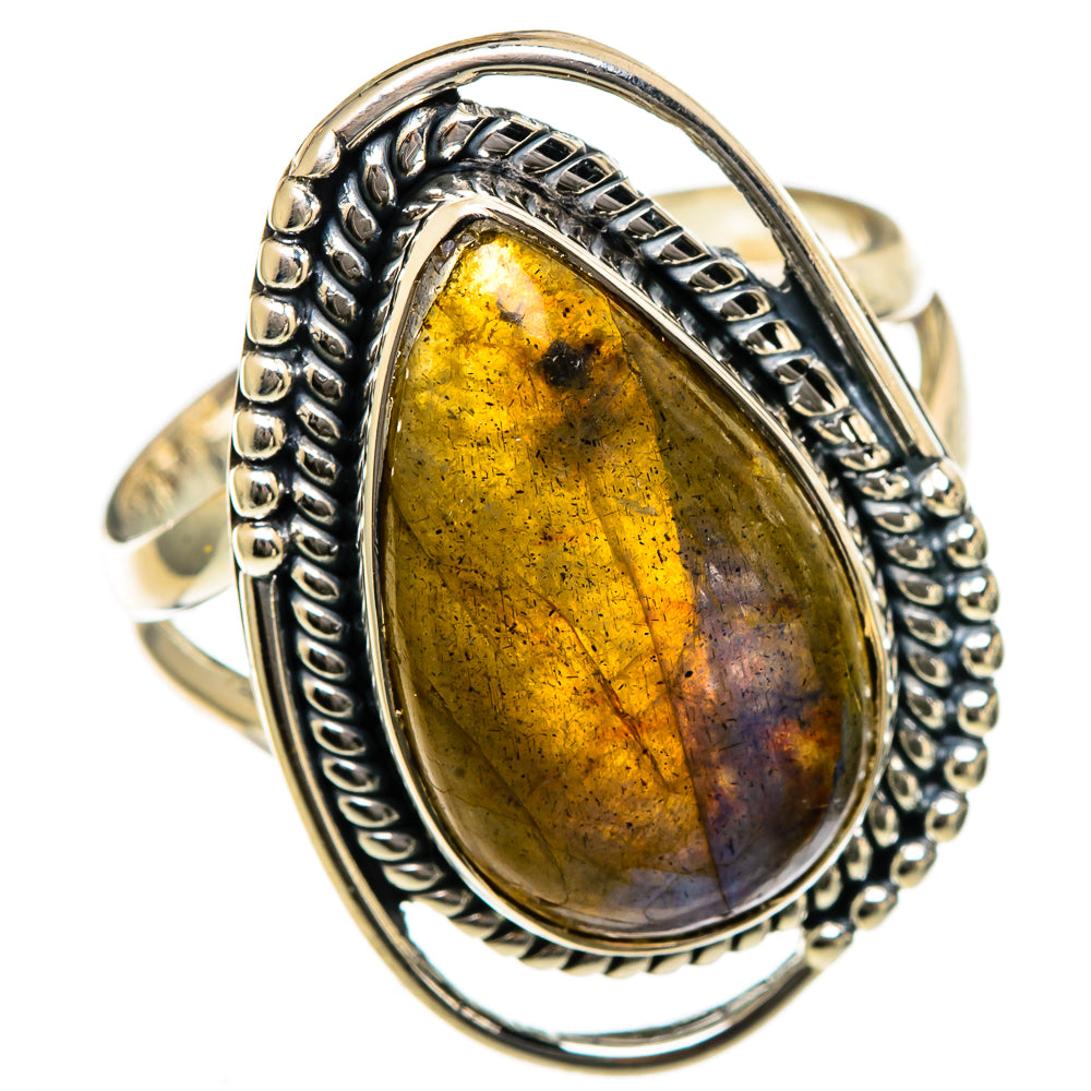 Labradorite Rings handcrafted by Ana Silver Co - RING106642 - Photo 2