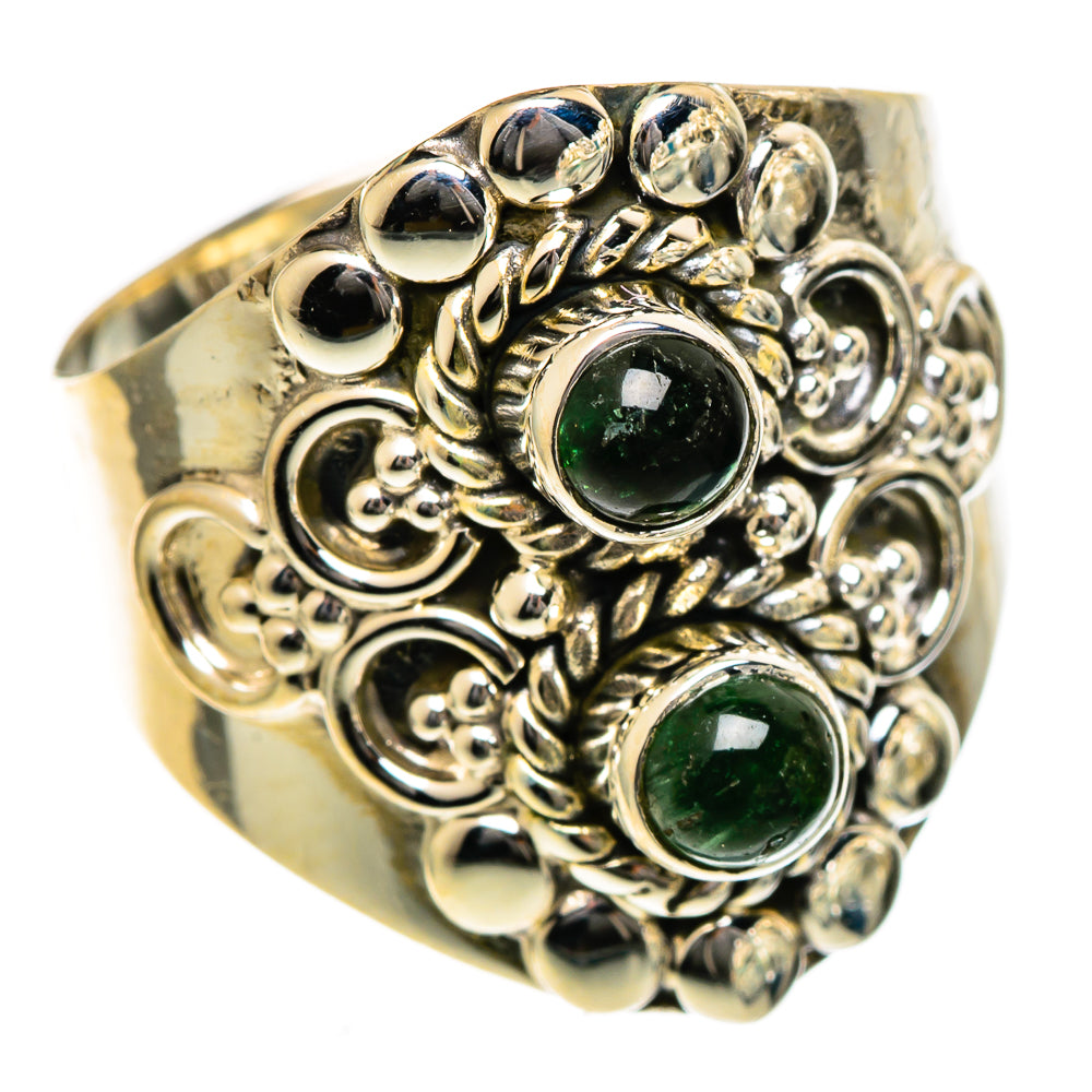 Green Tourmaline Rings handcrafted by Ana Silver Co - RING106676 - Photo 2