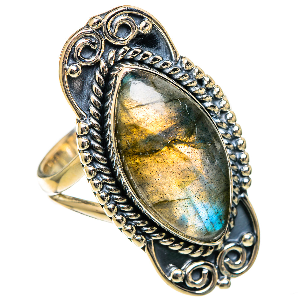 Labradorite Rings handcrafted by Ana Silver Co - RING106704 - Photo 2