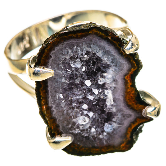 Coconut Geode Druzy Rings handcrafted by Ana Silver Co - RING106711 - Photo 2