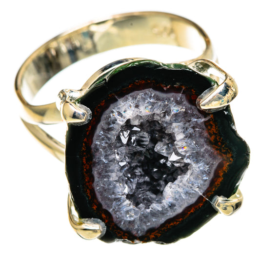 Coconut Geode Druzy Rings handcrafted by Ana Silver Co - RING106723 - Photo 2