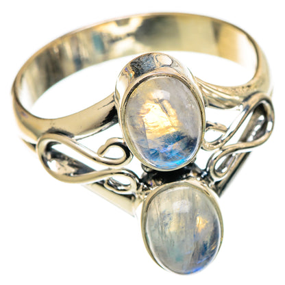 Rainbow Moonstone Rings handcrafted by Ana Silver Co - RING106726 - Photo 2