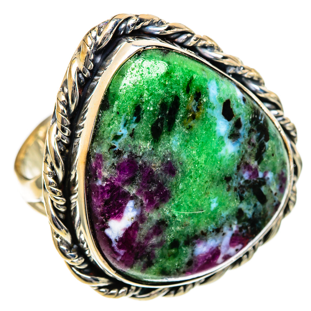 Ruby Zoisite Rings handcrafted by Ana Silver Co - RING106745 - Photo 2