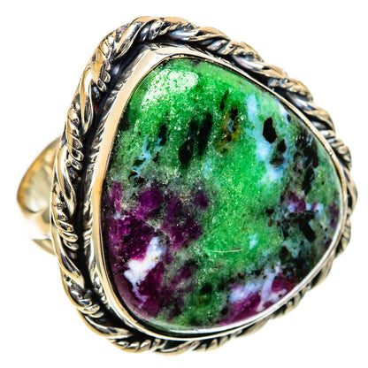 Ruby Zoisite Rings handcrafted by Ana Silver Co - RING106745 - Photo 2