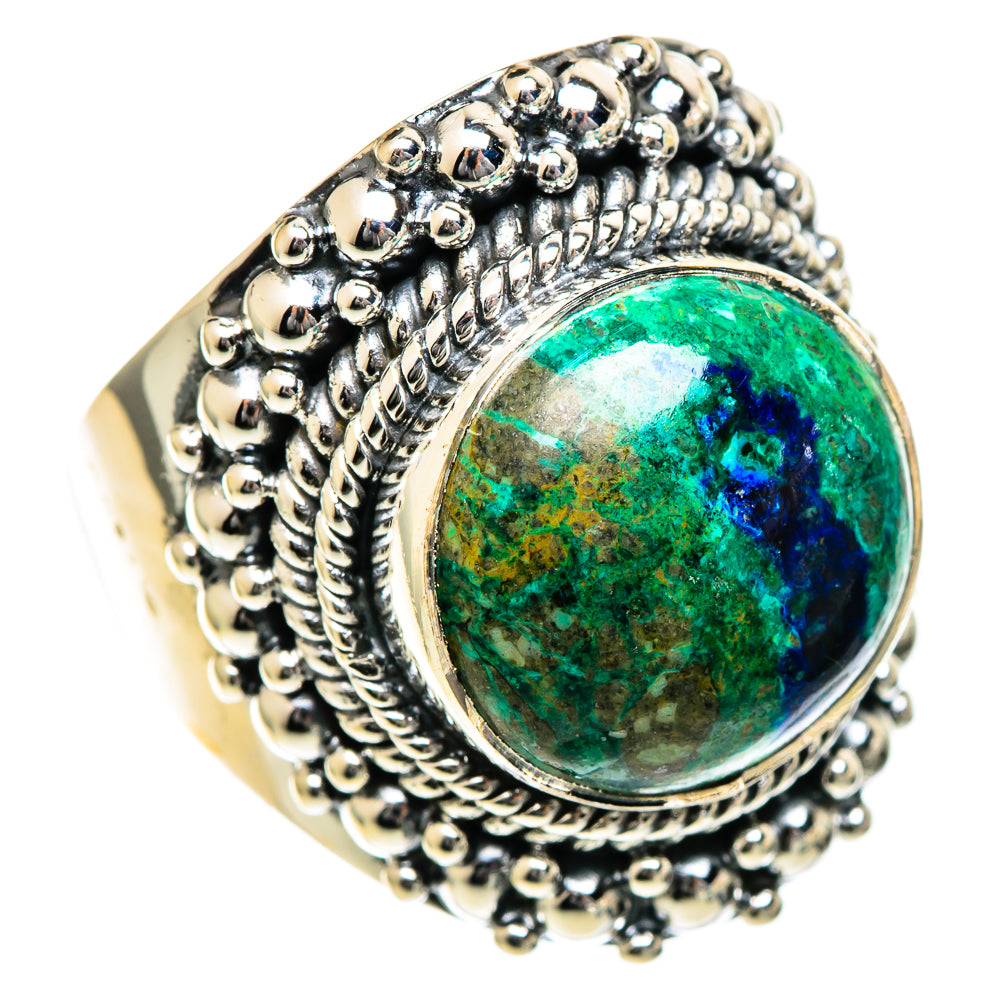 Azurite Malachite Rings handcrafted by Ana Silver Co - RING106748 - Photo 2