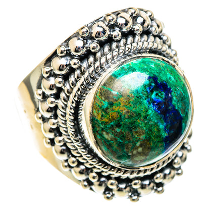 Azurite Malachite Rings handcrafted by Ana Silver Co - RING106748 - Photo 2