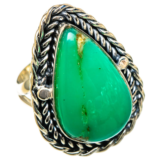 Chrysoprase Rings handcrafted by Ana Silver Co - RING106750 - Photo 2